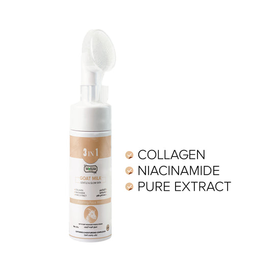 Goat Milk Face Wash hydrates, and nourishes for soft, smooth, and radiant skin