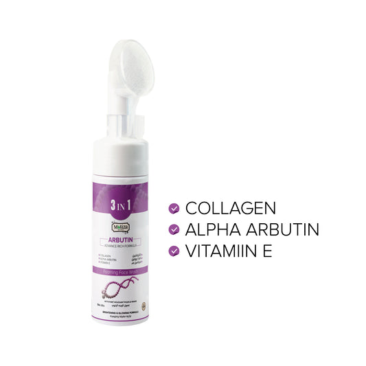 Arbutin Face Wash cleanses for a radiant, even-toned glow