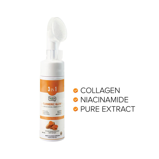 Turmeric Face Wash cleanses, brightens for a healthy, radiant glow.