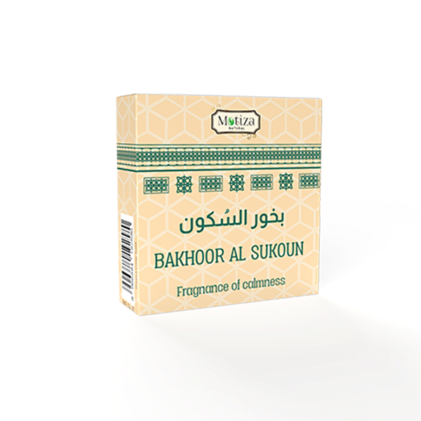 Bakhoor al Sukoun – fragrance of calmness. Divinely sweet smell with undertones of Earthy wood.