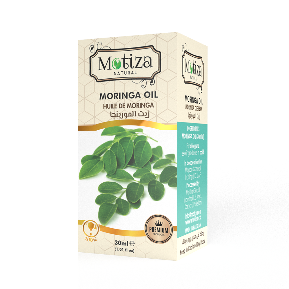 Moringa oil – prevents premature skin ageing. Boosts hair growth. Aids weight loss. Maintains cholesterol levels. Improves body health.