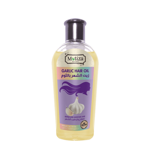 Garlic hair oil – increases scalp blood circulation, opens hair cells promoting hair growth, thick hair, smoothens hair texture.