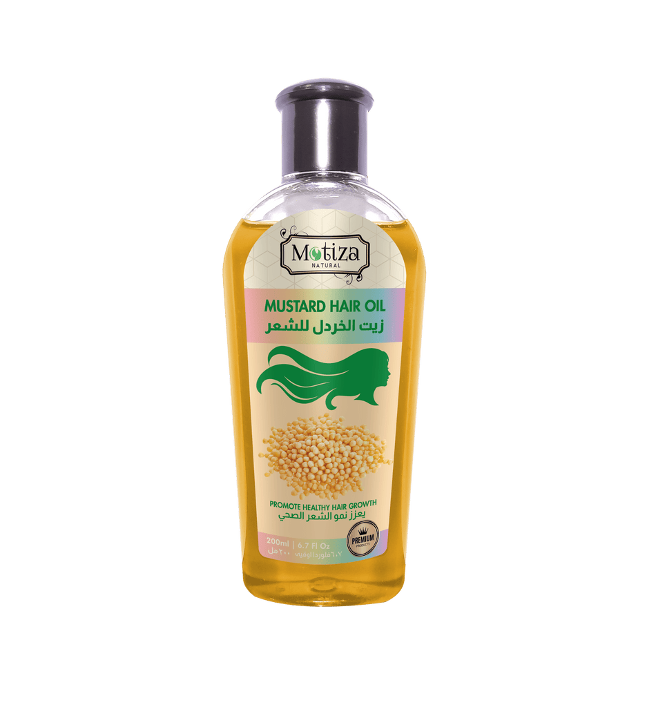Mustard hair oil nourishes hair scalp. Increases hair growth and vol